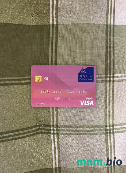 Ethiopia Dashen bank visa obciążyć card wygląd fotograficzny skan PSD + zdjęcie